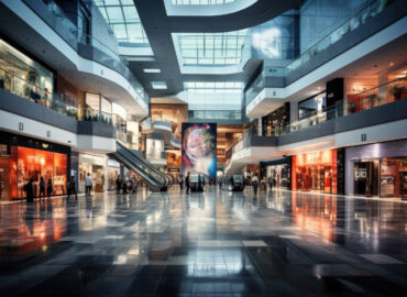 Interior of shopping mall